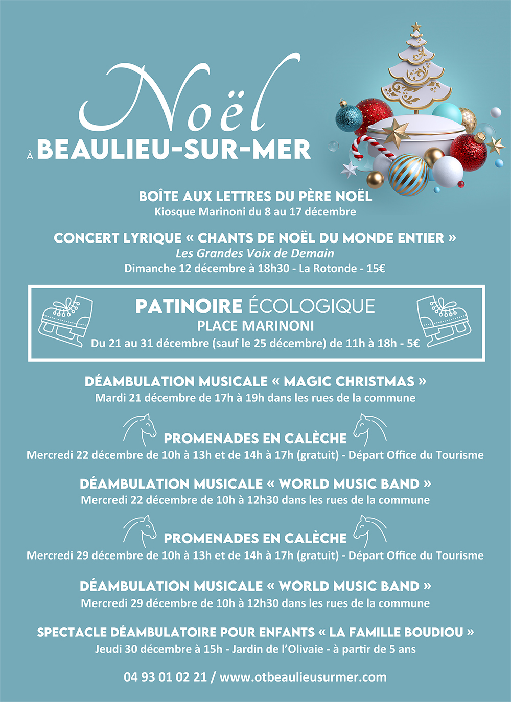 Noël 2021 Programme Beaulieu-sur-Mer